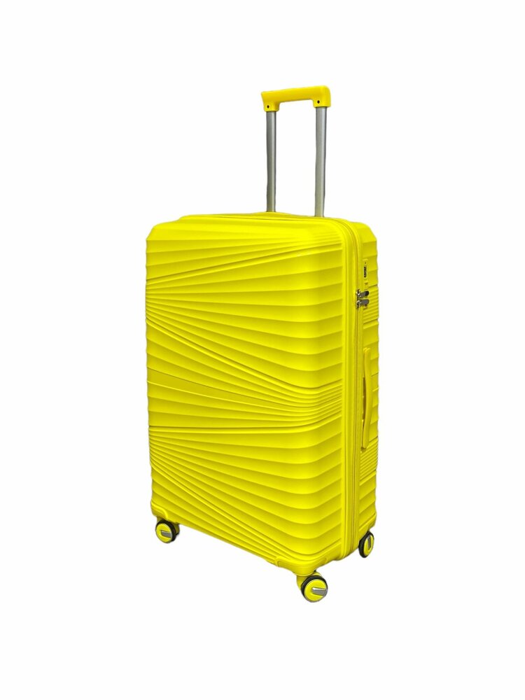 Koffers - Luxe Set van 3 stuks - ultra licht gewicht koffer - Geel - 55/65/75 cm