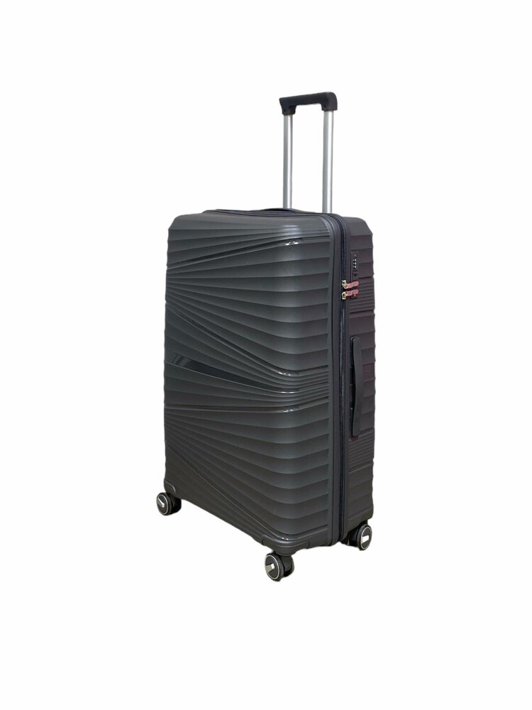 Koffers set van 3 stuks - Licht Zwart - 55/65/75 cm