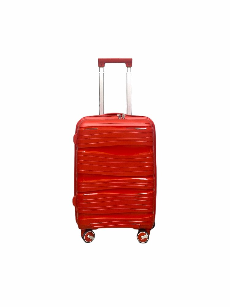 Koffer - Handbagage - Rood - Siliconen/Polypropyleen - 55 x 37 x 20 cm