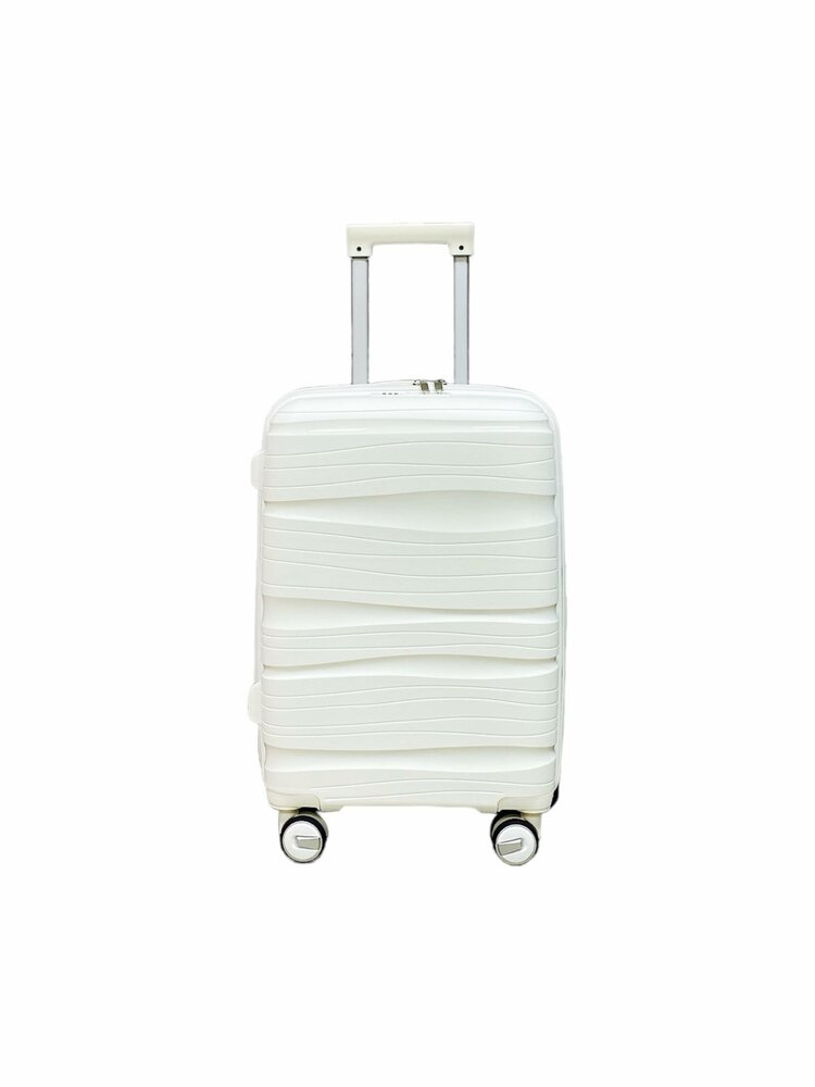 Koffer - Handbagage - Wit - Siliconen/Polypropyleen - 55 x 35 x 20 cm