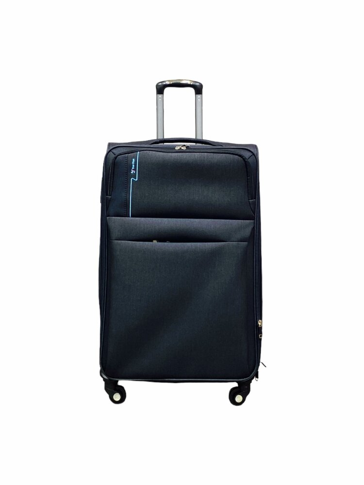 Suitcase set - 3 pieces - black - Polyester travel suitcase
