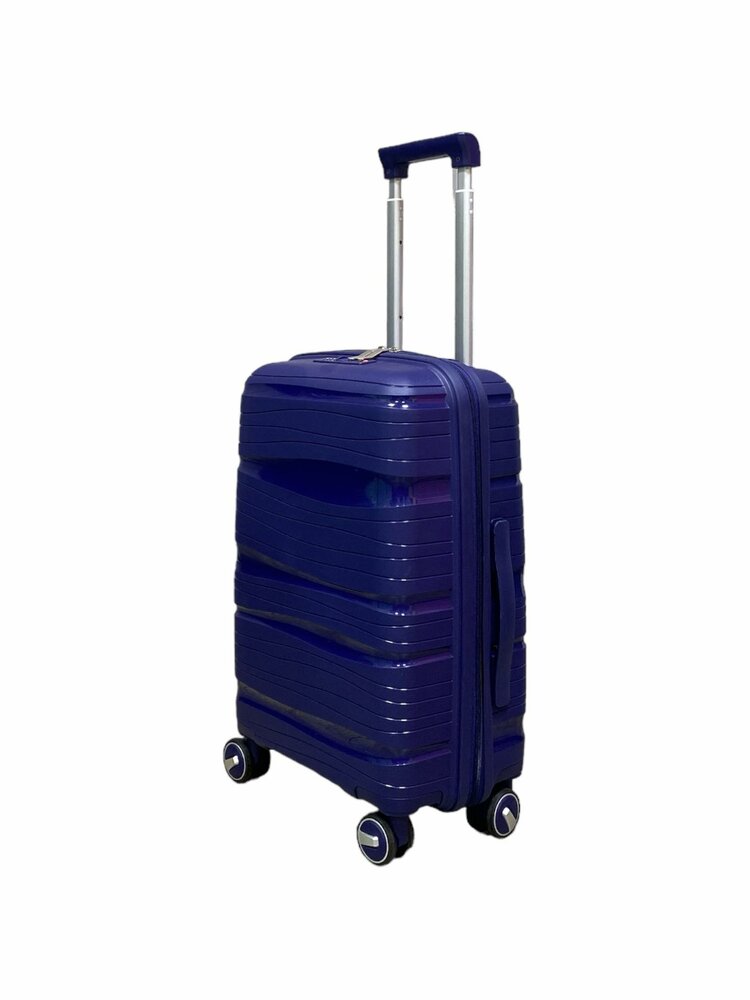 Handbagage koffer donker Blauw - Siliconen/Polypropyleen - 55cm