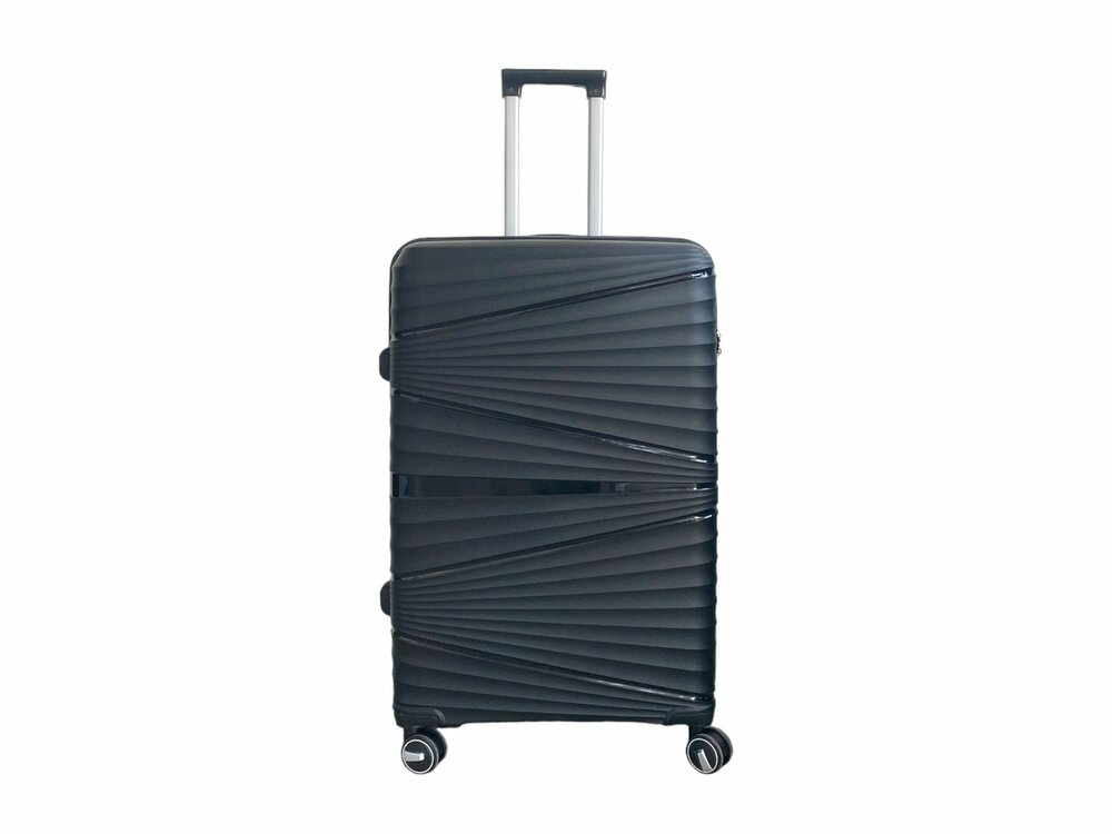 Luxury suitcase set 3 pieces 55cm/65cm/75cm black color