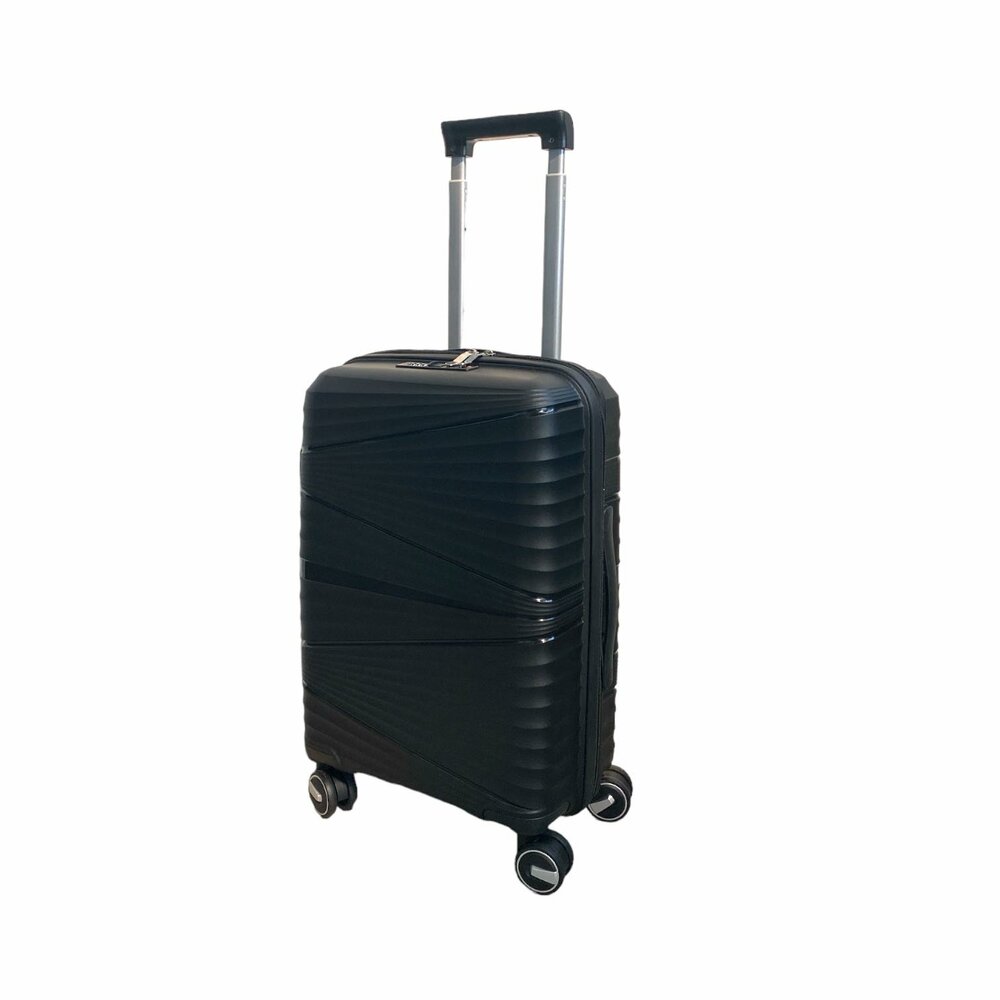 Luxury suitcase set 3 pieces 55cm/65cm/75cm black color