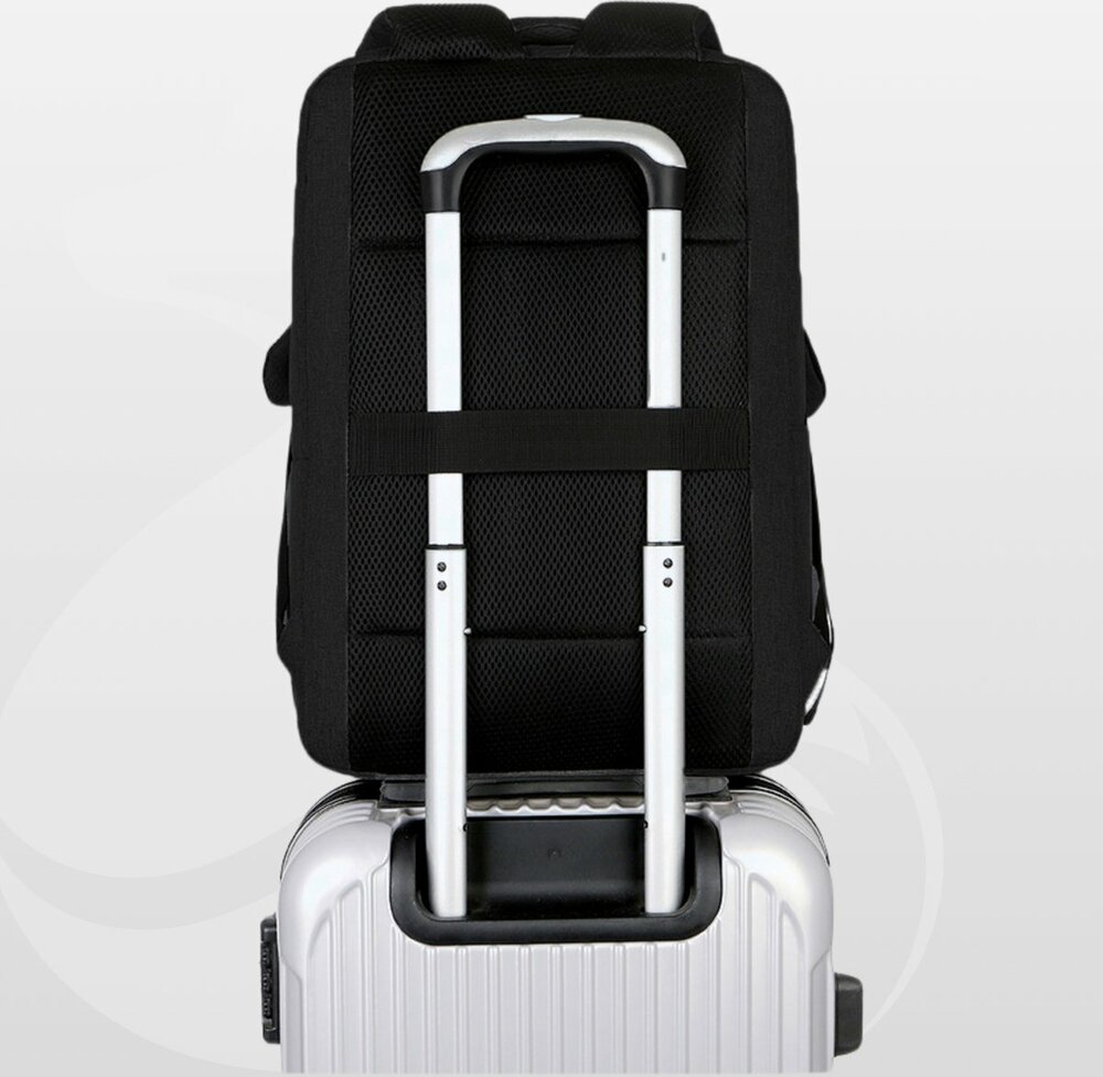 Best Travel rugtas met USB-oplaadpoort, reistas  zwart