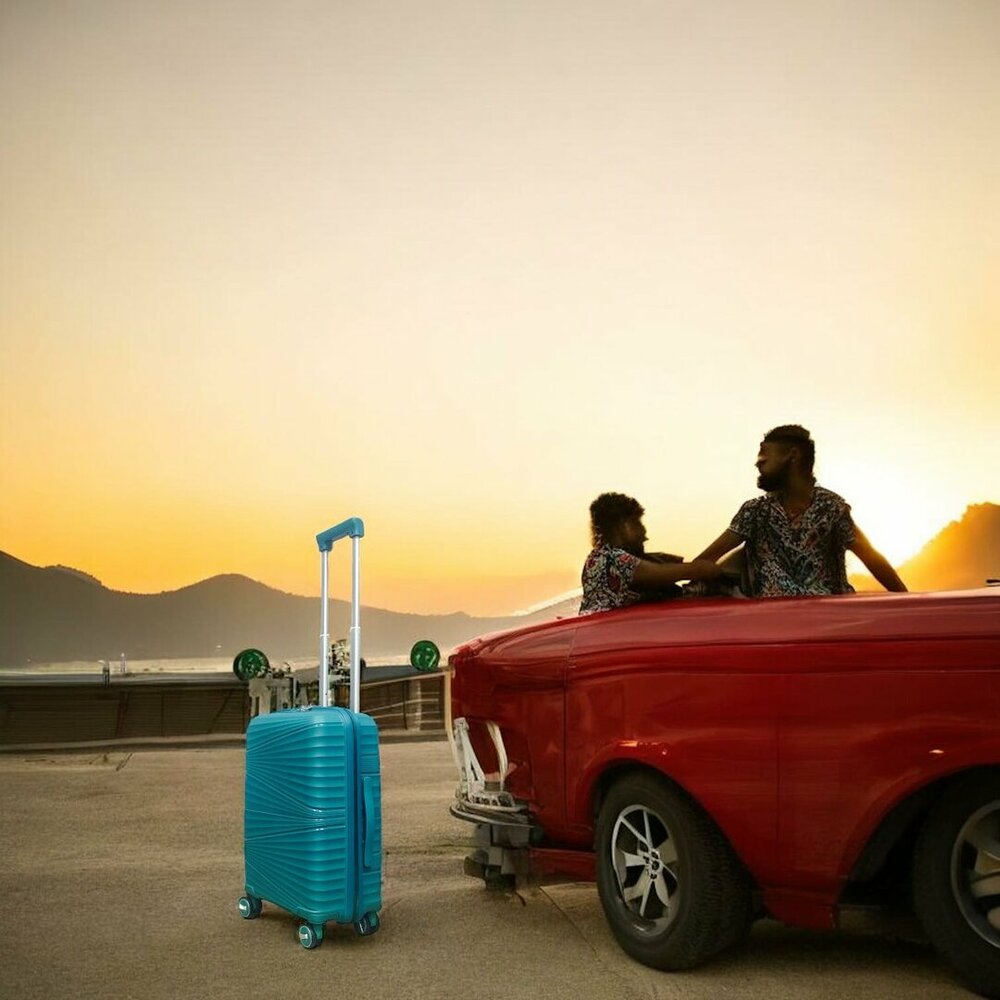 Groot XL koffer Turquoise 75cm - tot 35kg - 4 wielen 360 graden spinner