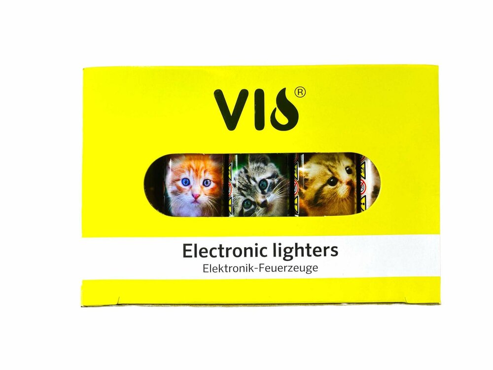 Klik Aanstekers 50 stuks - navulbaar - katten print - VIO&reg; Lighter