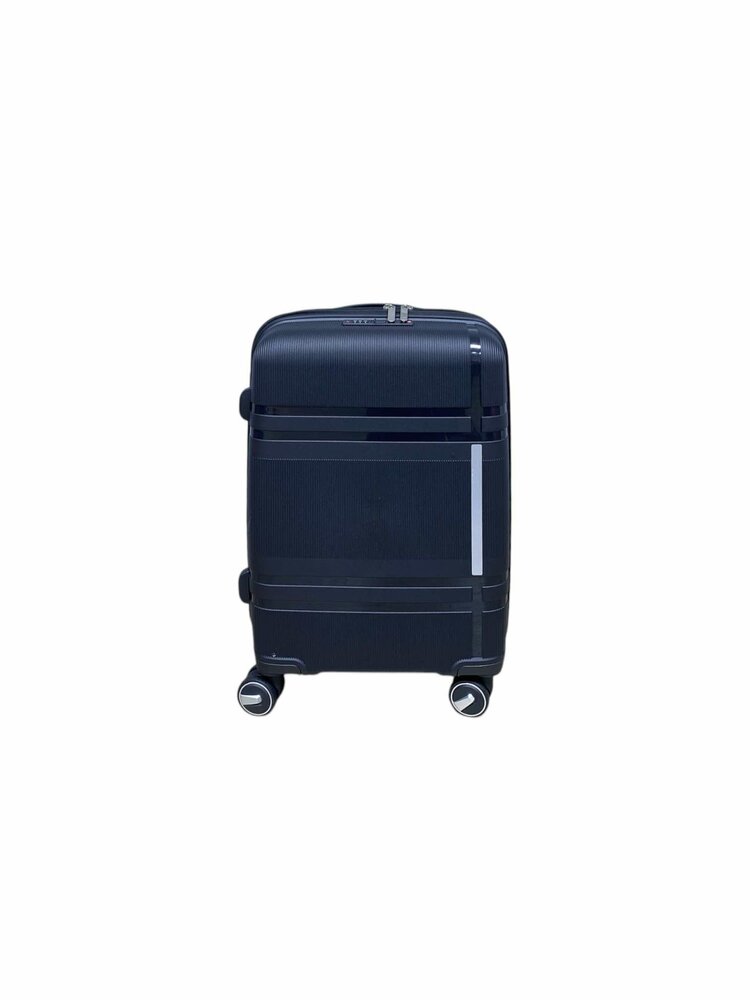 Handbagage koffer 55CM met 4 wielen 360 graden spinner ( zwart ) -&nbsp;100% polypropyleen - editie 2025