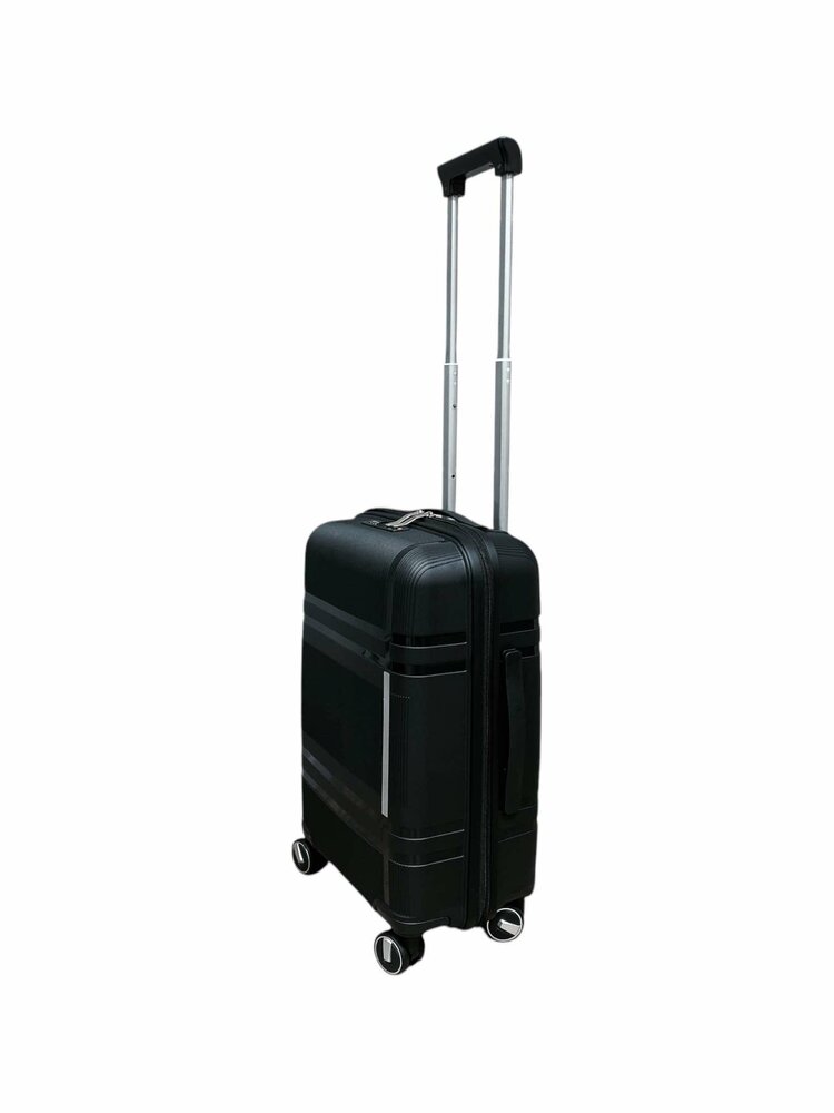 Handbagage koffer 55CM met 4 wielen 360 graden spinner ( zwart ) -&nbsp;100% polypropyleen - editie 2025
