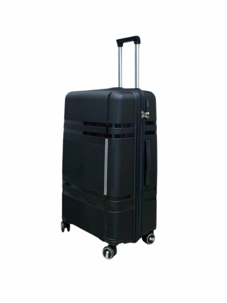 Groot XL koffer zwart 75cm - tot 35kg - 4 wielen 360 graden spinner XL -&nbsp;100% polypropyleen - editie 2025