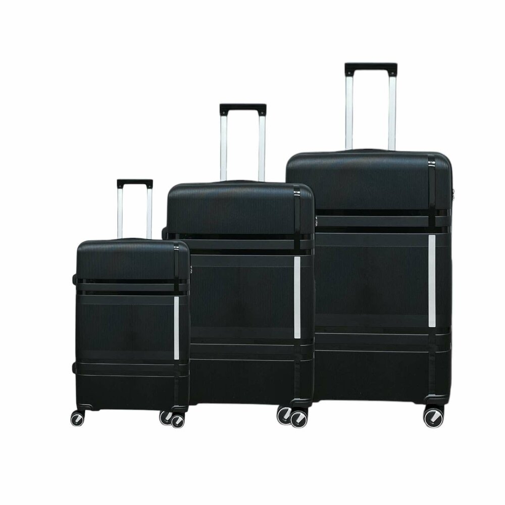 Groot XL koffer zwart 75cm - tot 35kg - 4 wielen 360 graden spinner XL -&nbsp;100% polypropyleen - editie 2025
