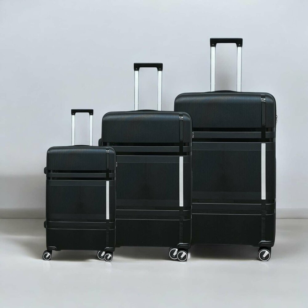 Groot XL koffer zwart 75cm - tot 35kg - 4 wielen 360 graden spinner XL -&nbsp;100% polypropyleen - editie 2025
