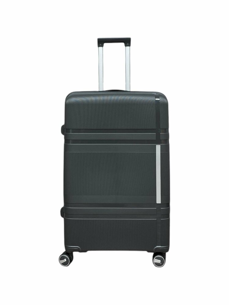 Groot XL koffer donker grijs - 75 cm - tot 35kg - 4 wielen 360 graden spinner -&nbsp;100% polypropyleen - editie 2025