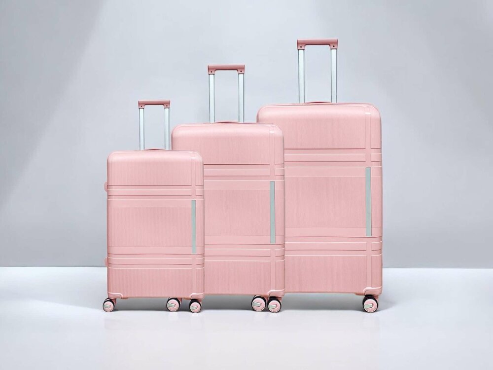 Koffers - Luxe - Set van 3 -  donkerroos - 55/65/75 cm -&nbsp;100% polypropyleen - editie 2025