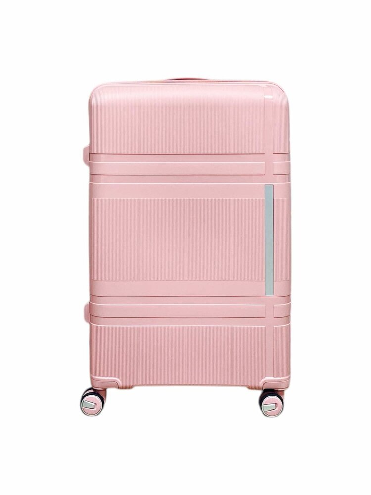 Groot XL koffer 75cm - tot 35kg - 4 wielen 360 graden spinner pastel Roze -&nbsp;100% polypropyleen - editie 2025