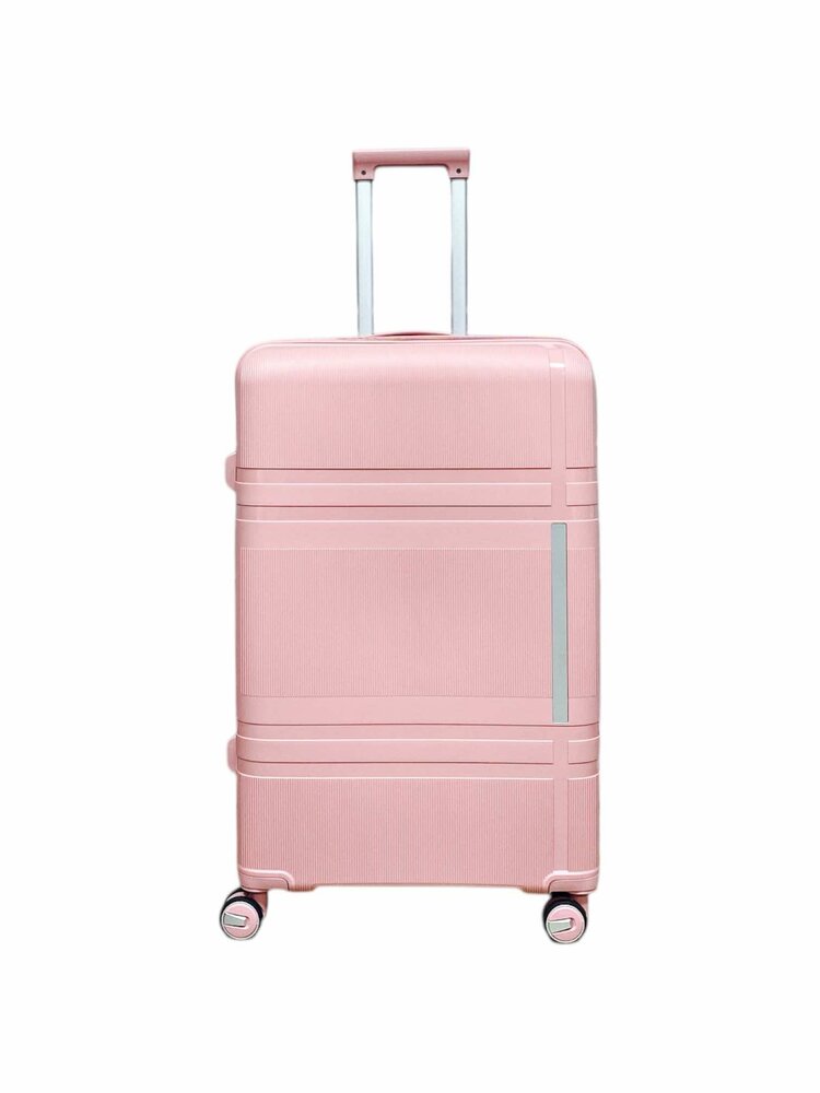 Groot XL koffer 75cm - tot 35kg - 4 wielen 360 graden spinner pastel Roze -&nbsp;100% polypropyleen - editie 2025