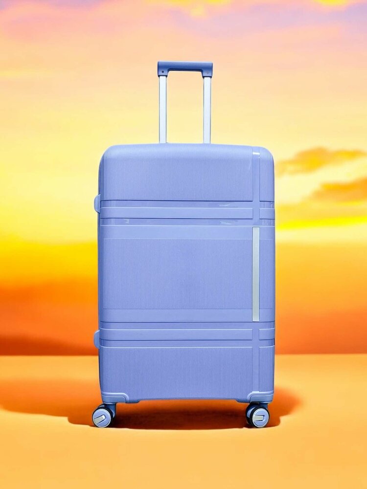 Grote XL koffer 75cm - tot 35kg - 4 wielen 360 graden spinner lichtblauw - 100% polypropylene - 2025 edition