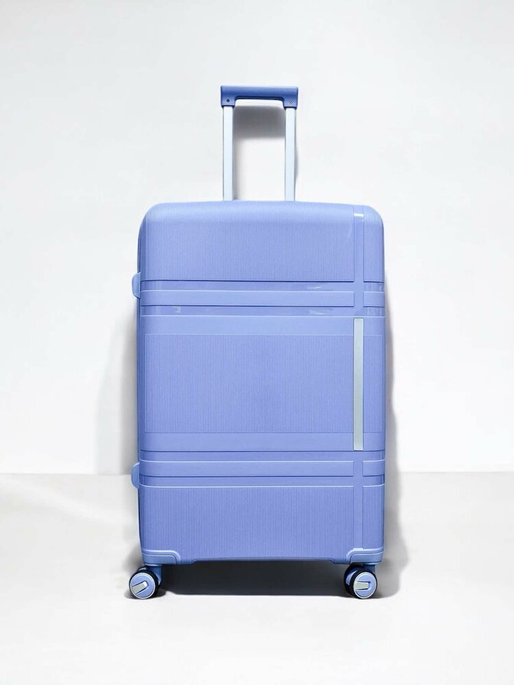 Grote XL koffer 75cm - tot 35kg - 4 wielen 360 graden spinner lichtblauw - 100% polypropylene - 2025 edition