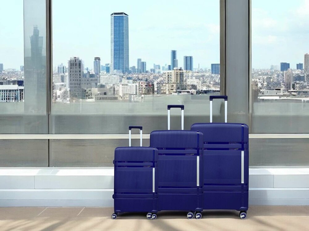 Kofferset  - Luxe - Set van 3 - 55/65/75 cm donkerblauw -&nbsp;100% Polypropyleen - 2025 Edition