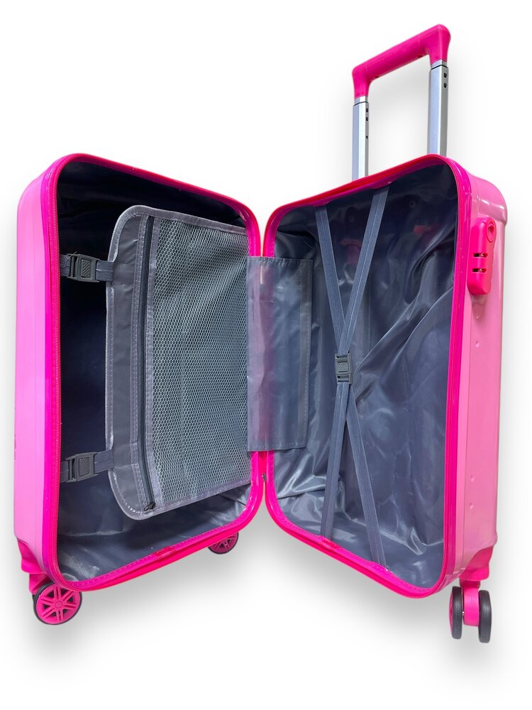 Kinderkoffer Kitten print - Roze  - Handbagage