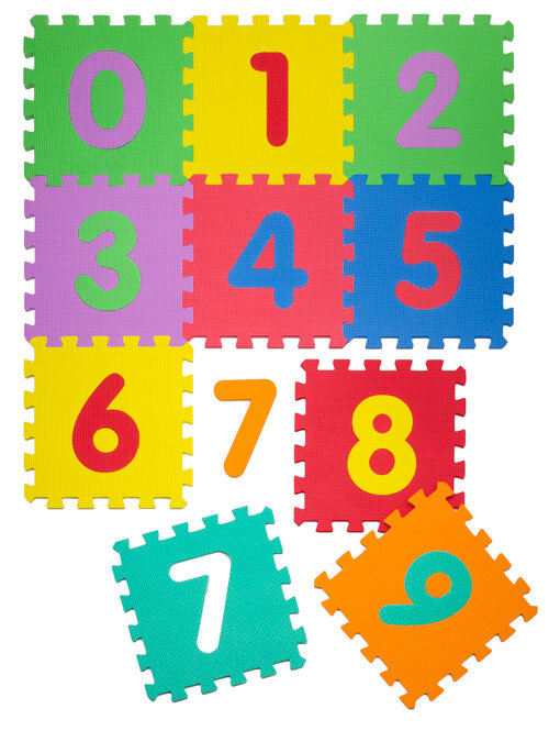 Puzzelmat kinderen - foam cijfers -  9 tegels - 30x30x1cm 