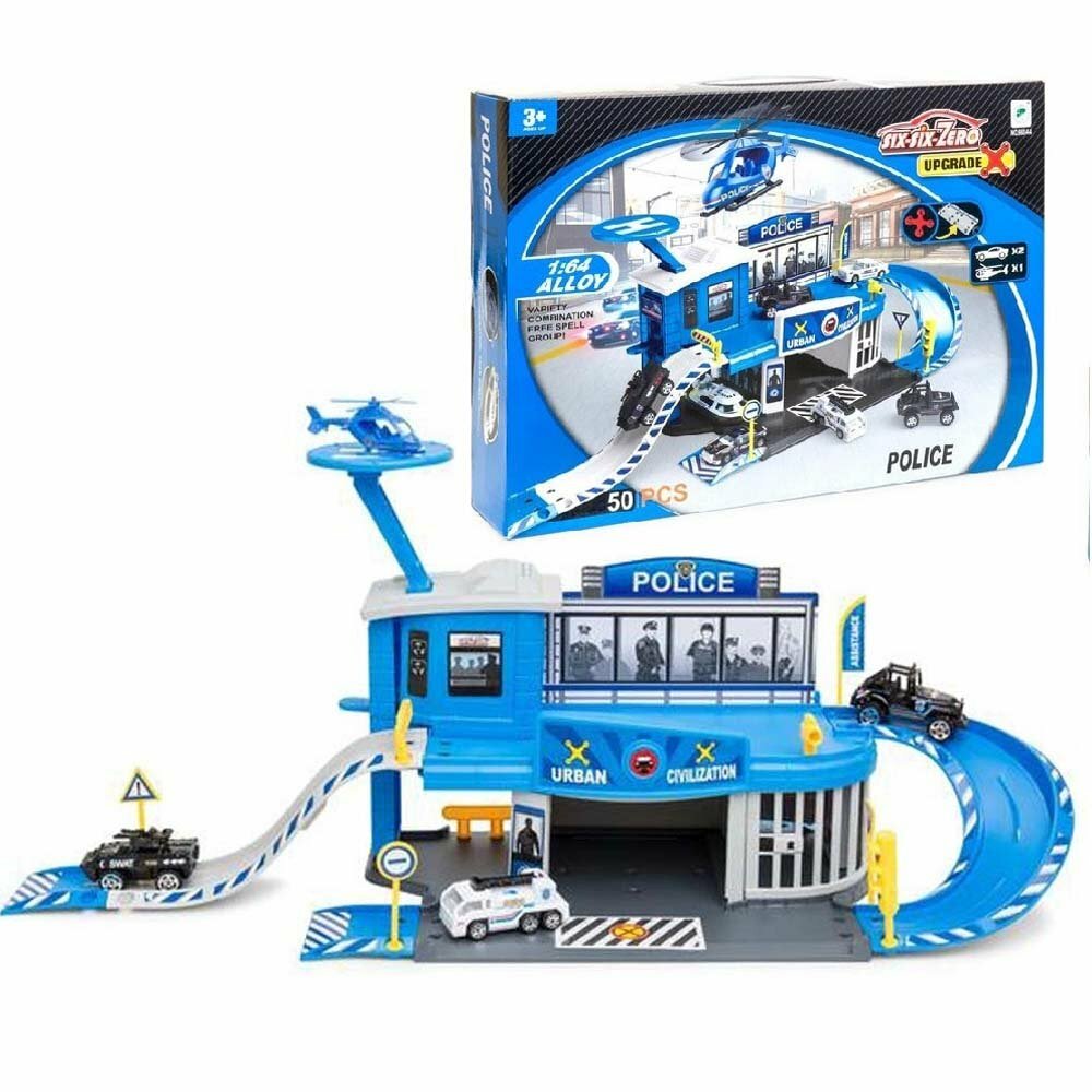Police Station - Police Garage Set - 50 Parts - 65 CM