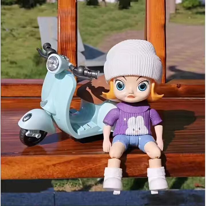 Motor Tide Flow Car - Toy Scooter with Light and Sound - bump&amp;go - incl. figure Inc. Batteries