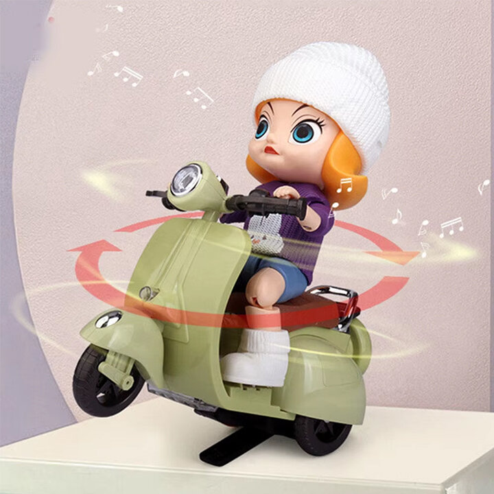 Motor Tide Flow Car - Toy Scooter with Light and Sound - bump&amp;go - incl. figure Inc. Batteries