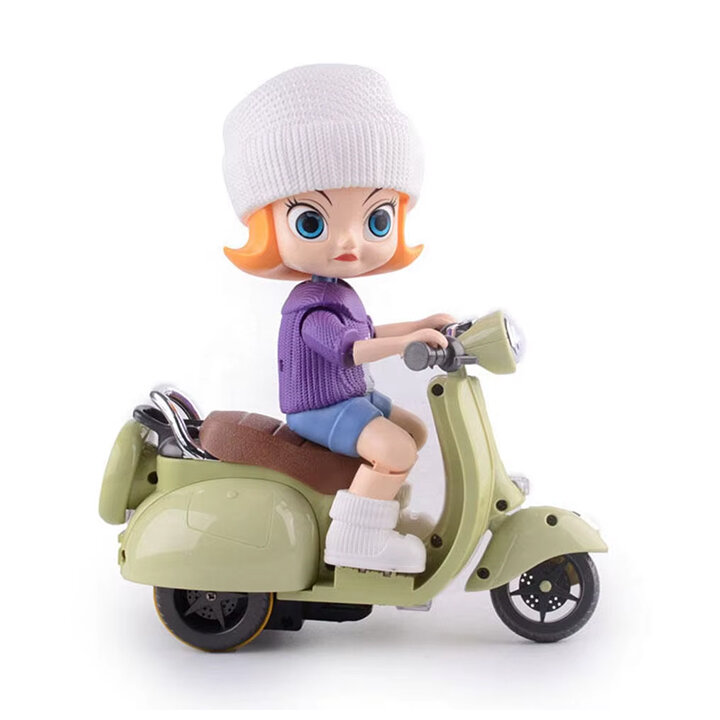 Motor Tide Flow Car - Toy Scooter with Light and Sound - bump&amp;go - incl. figure Inc. Batteries