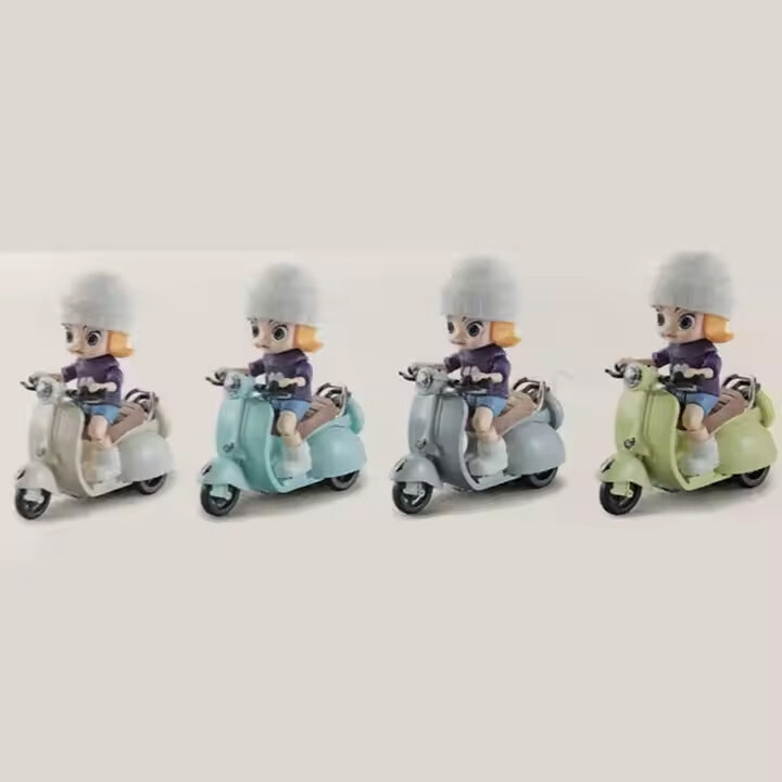 Motor Tide Flow Car - Toy Scooter with Light and Sound - bump&amp;go - incl. figure Inc. Batteries