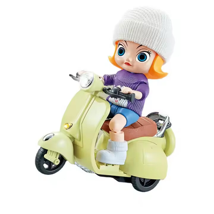 Motor Tide Flow Car - Toy Scooter with Light and Sound - bump&amp;go - incl. figure Inc. Batteries
