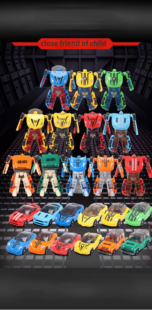 Fighter Warrior Bots MAX &ndash; De Ultieme 2-in-1 Transformeerbare Robot &amp; auto Blauw