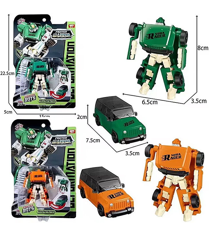 Fighter Warrior Bots MAX &ndash; The Ultimate 2-in-1 Transformable Robot &amp; Car Green