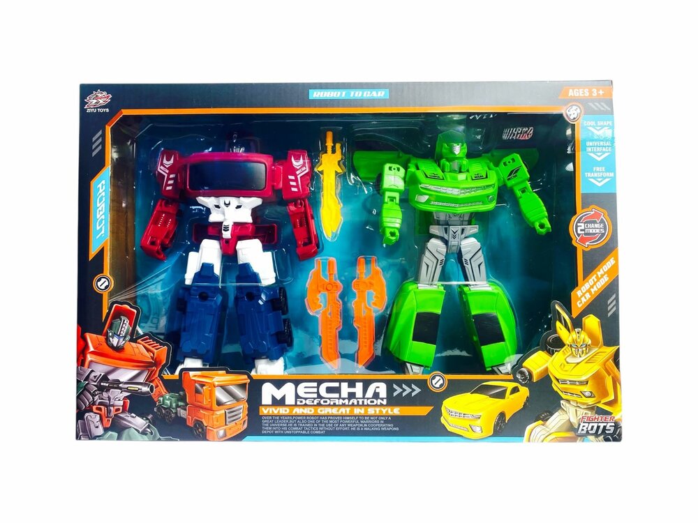 Transform Mecha Robots - 2in1 robot en auto - set van 2 stuks G