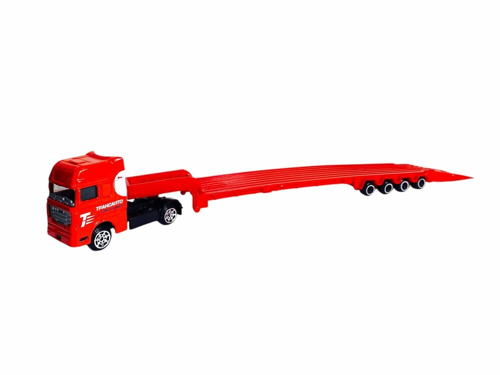 DIE-CAST - Vrachtwagen brandweerauto's - autotransporter + 2 mini auto's 3in1