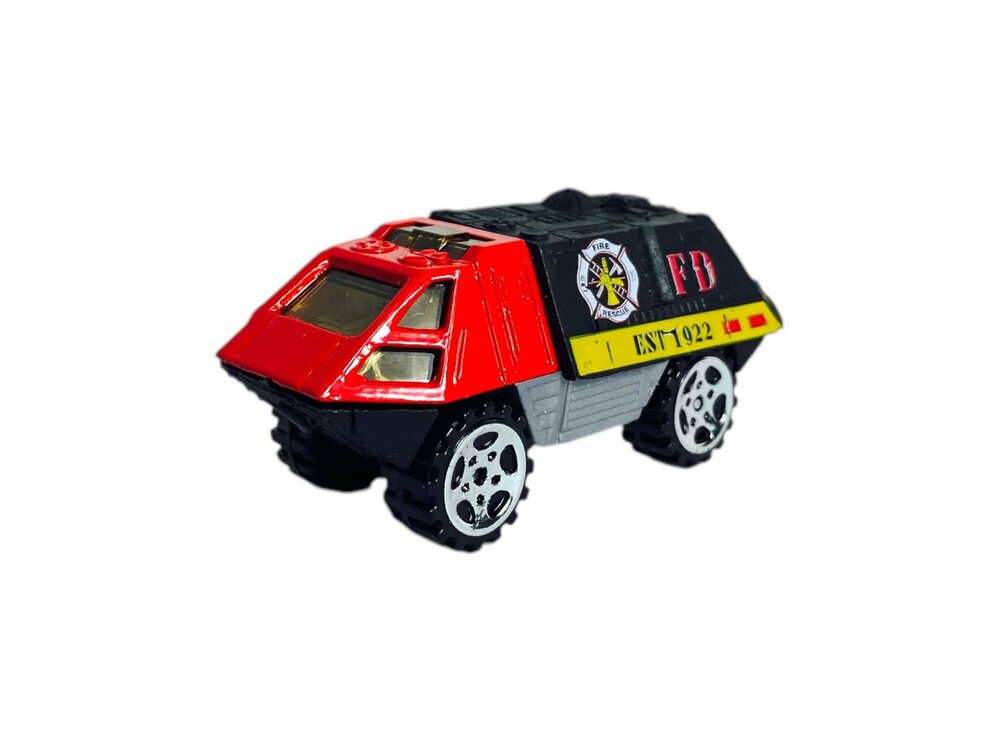 DIE-CAST - Vrachtwagen brandweerauto's - autotransporter + 2 mini auto's 3in1
