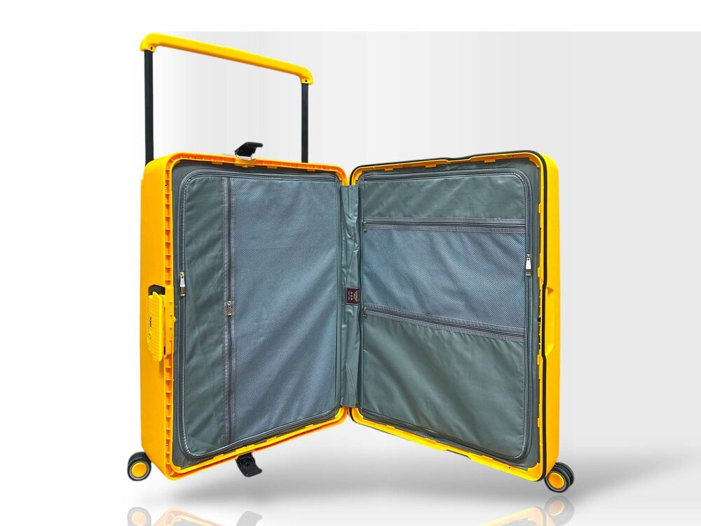 Bubule harde koffers Oranje - set 3 stuks - TSA Slot - brede handgreep - Hardcase 