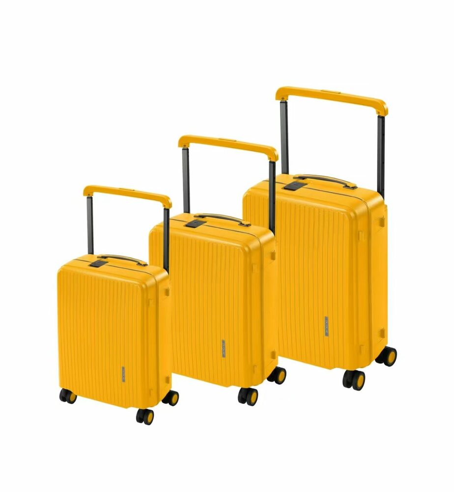 Bubule harde koffers Oranje - set 3 stuks - TSA Slot - brede handgreep - Hardcase 