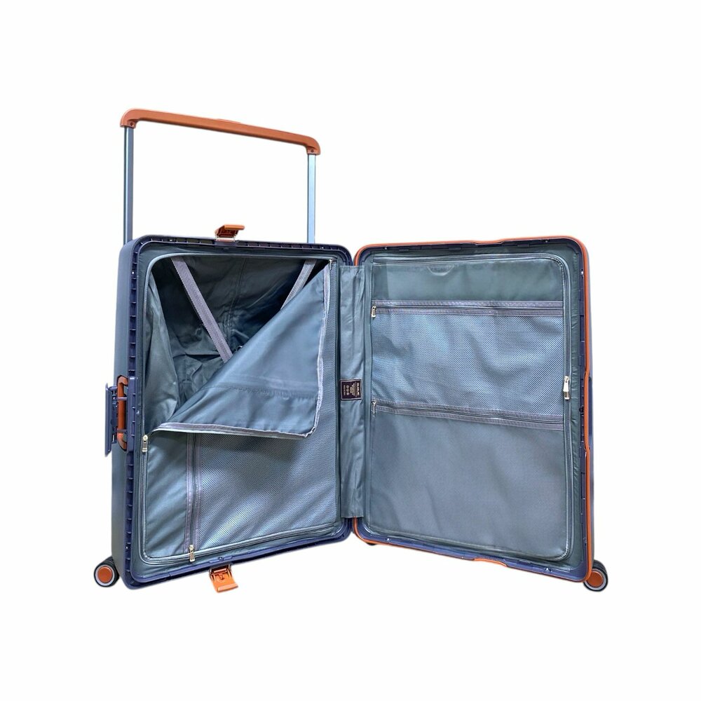 Groot Hardcase koffer Staalblauw - 65 cm - TSA Slot - brede handgreep - Bubule 