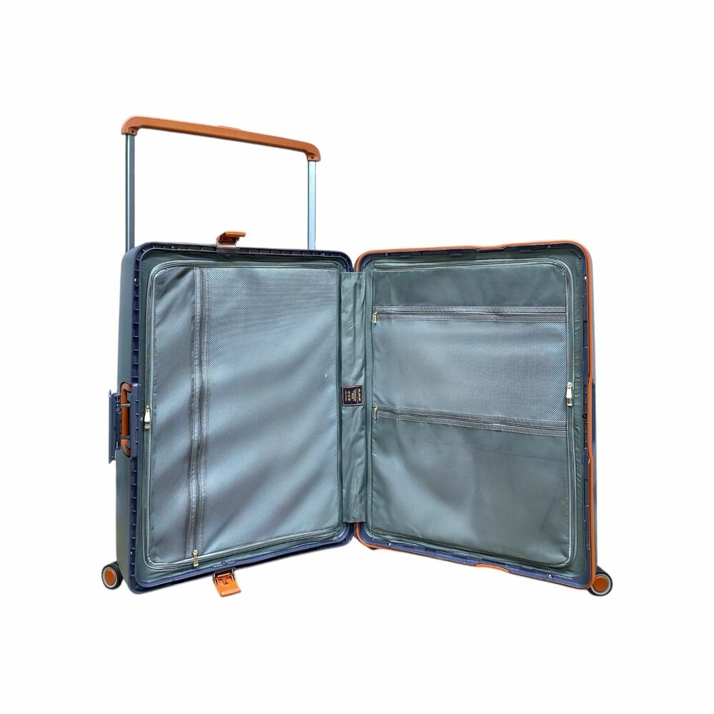 Groot Hardcase koffer Staalblauw - 65 cm - TSA Slot - brede handgreep - Bubule 