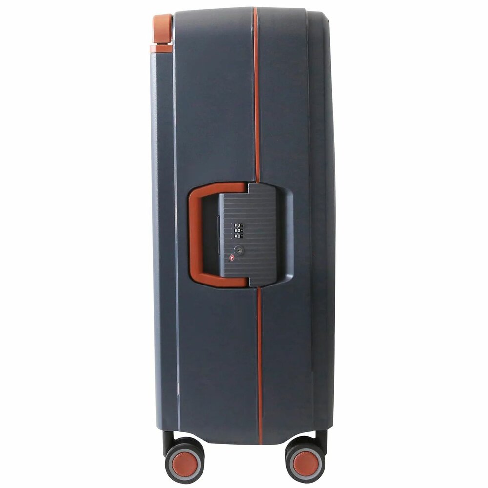 Groot Hardcase koffer Staalblauw - 65 cm - TSA Slot - brede handgreep - Bubule 