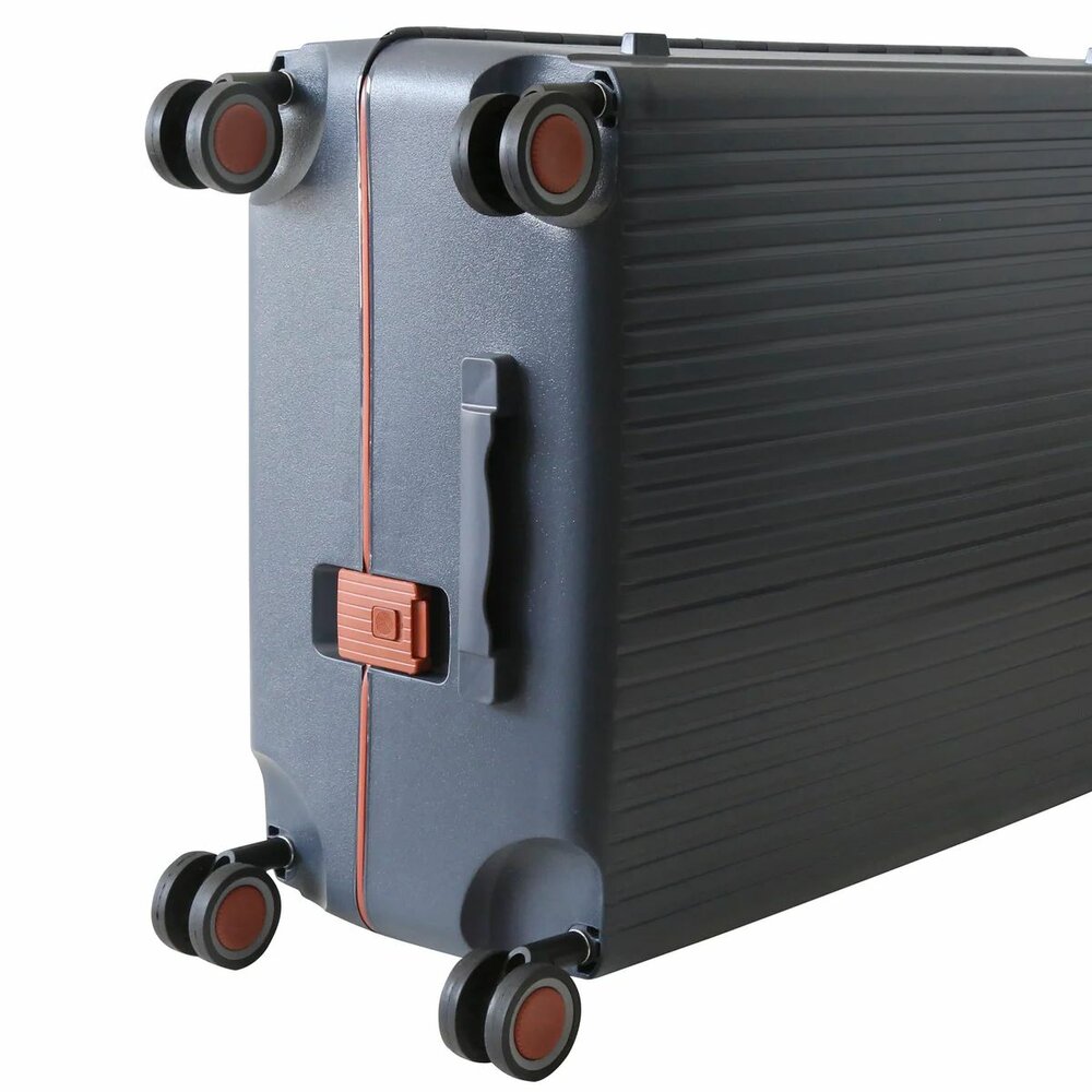Groot Hardcase koffer Staalblauw - 65 cm - TSA Slot - brede handgreep - Bubule 