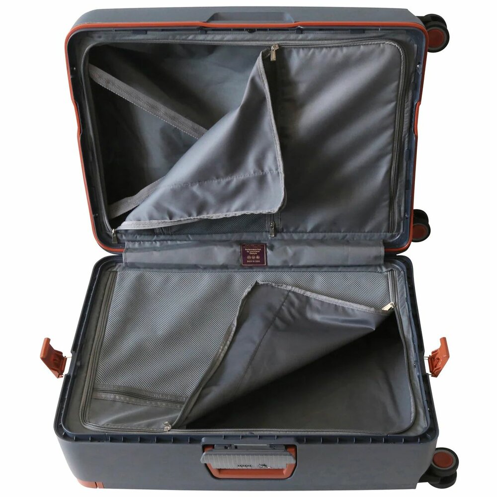 Bubule Handbagage  staalblauw - 55 cm - TSA Slot - harde kofffermet  brede handgreep