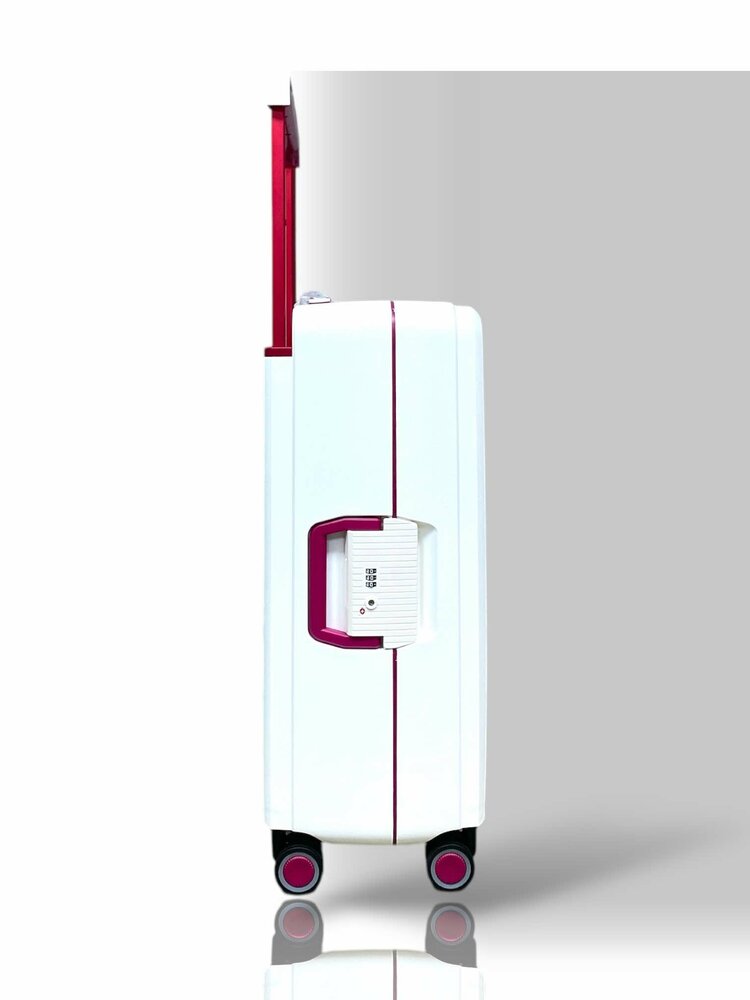Bubule Hardcase koffers wit extra groot  XL 76 cm - 95L - TSA Slot - brede handgreep