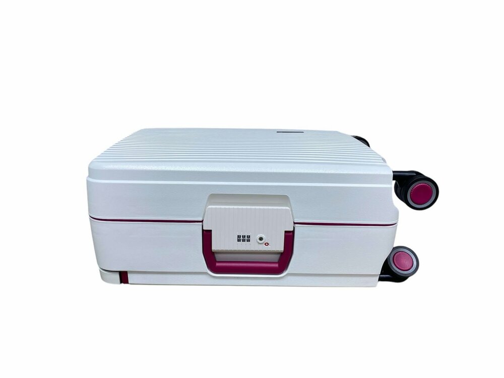 Hardcase koffer wit Groot - L 65 cm - TSA Slot - brede handgreep Bubule 