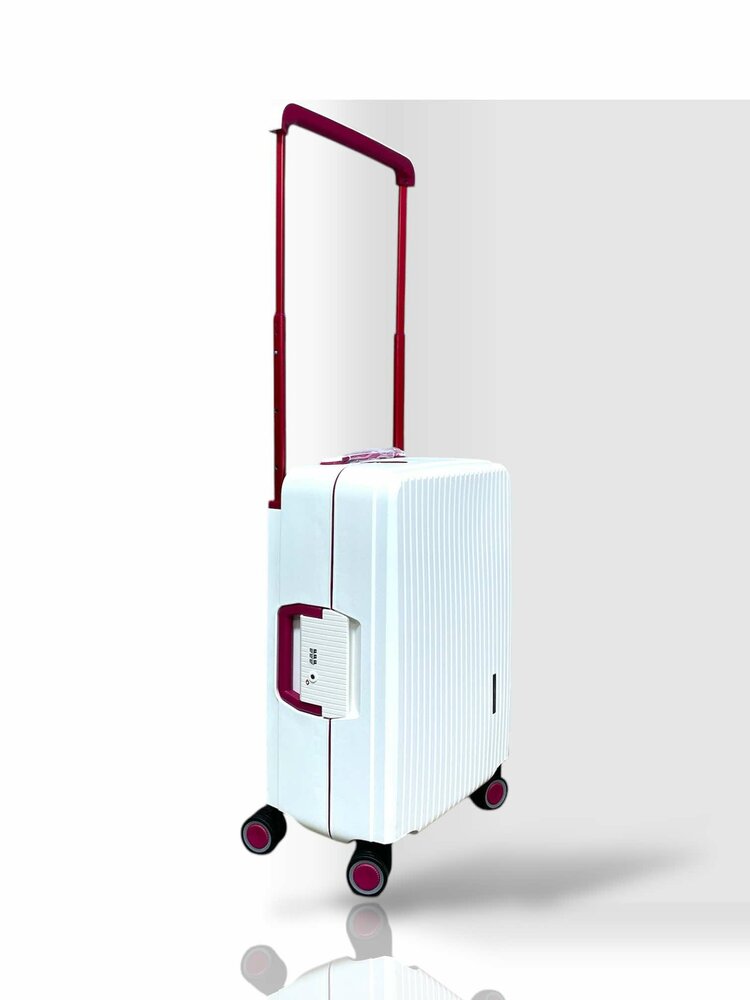Hardcase suitcase Hand luggage white - 55 cm - TSA Lock - wide handle Bubule