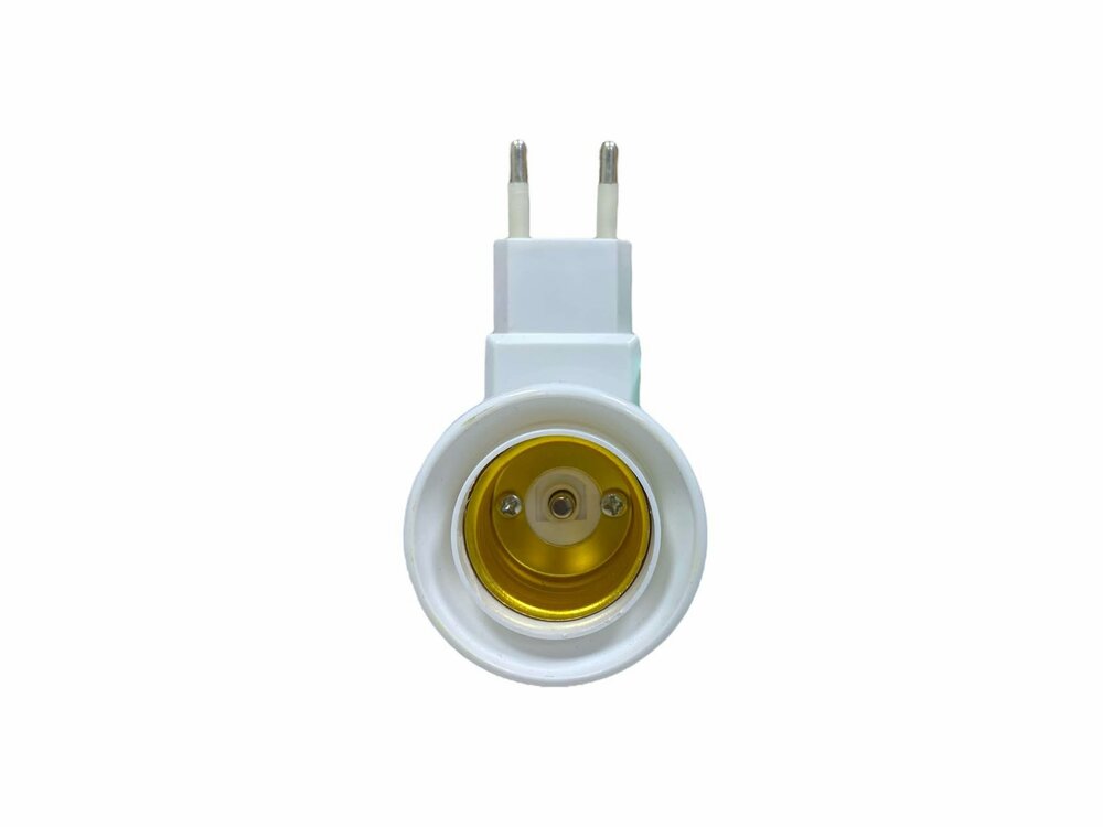 Stekker EU met E27 fitting + aan/uit schakelaar mix 5 stuks