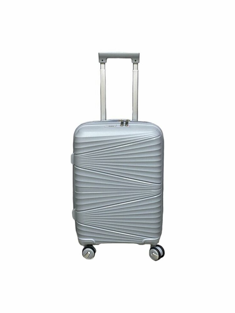 Koffer - Handbagage - 55cm - Grijs - Siliconen/Polypropyleen