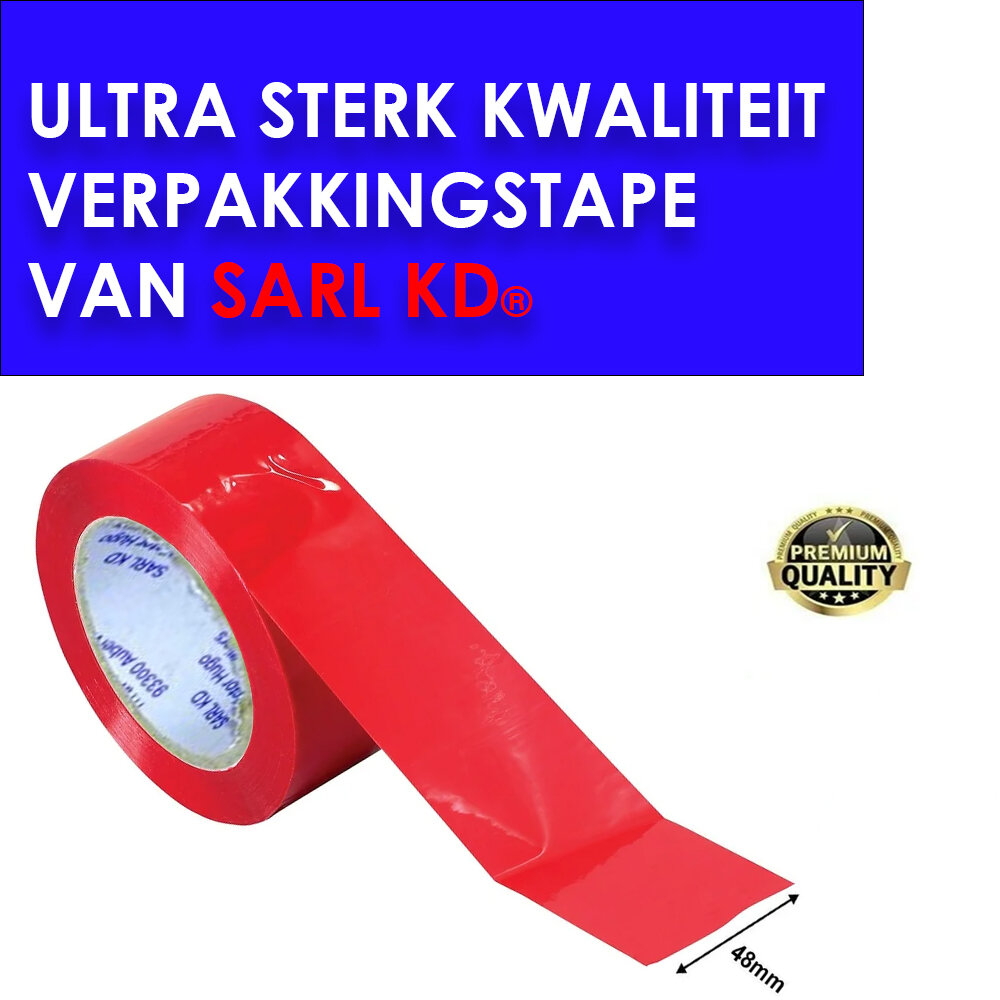 Premium Verpakkingstape Rood 48mm x 100m - Plakband - dozentape