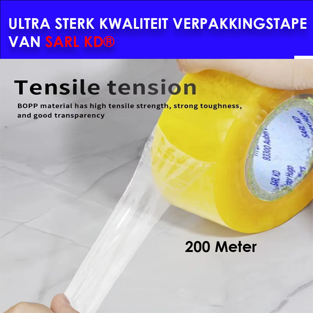 Premium Verpakkingstape transparant Ultra Strong 48mm x 200m - Plakband